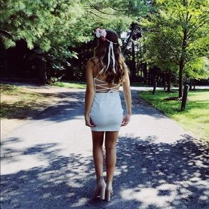 white cocktail dress